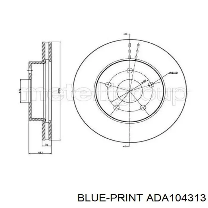 Freno de disco delantero Jeep Cherokee 2 XJ