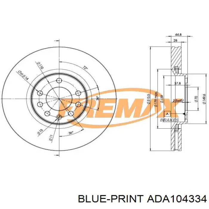 Comprar 93175606 Opel Freno de disco delantero