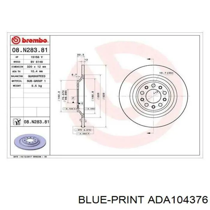 Disco de freno trasero Rotinger RT12063GLT5 precio, desde 73,23 EUR
