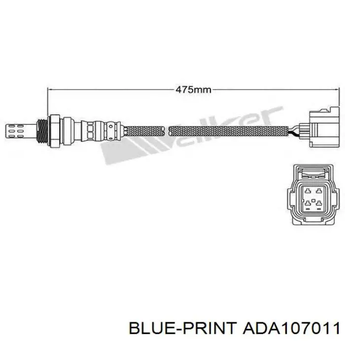 ADA107011 Blue Print sonda lambda sensor de oxigeno post catalizador