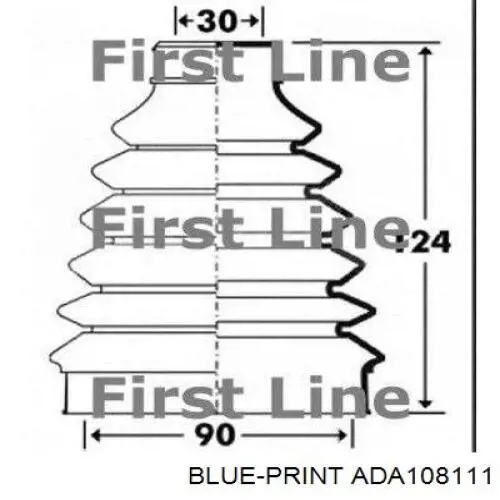 862348D Empi fuelle, árbol de transmisión delantero interior