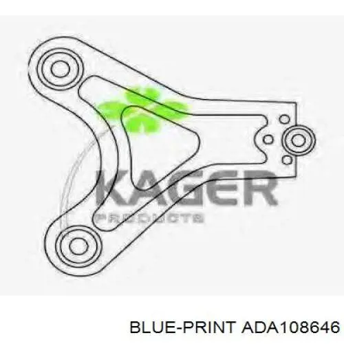 ADA108646 Blue Print barra oscilante, suspensión de ruedas delantera, inferior izquierda/derecha