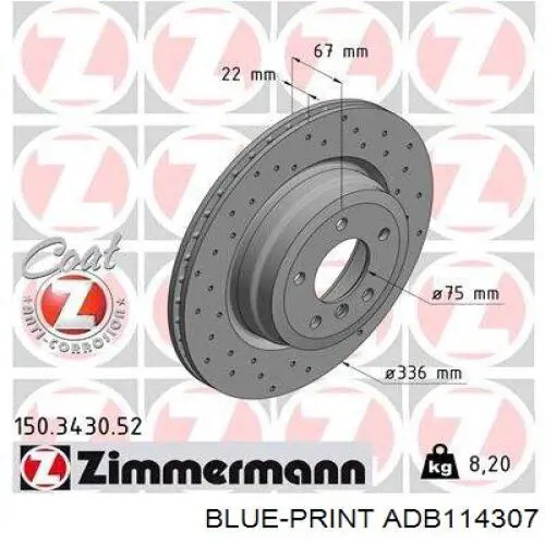 Disco de freno trasero BMW 6855004 precio, desde 59,14 EUR