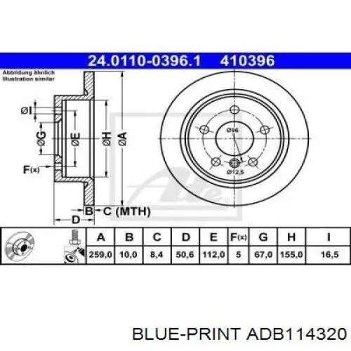 Disco de freno trasero MINI Cooper F57