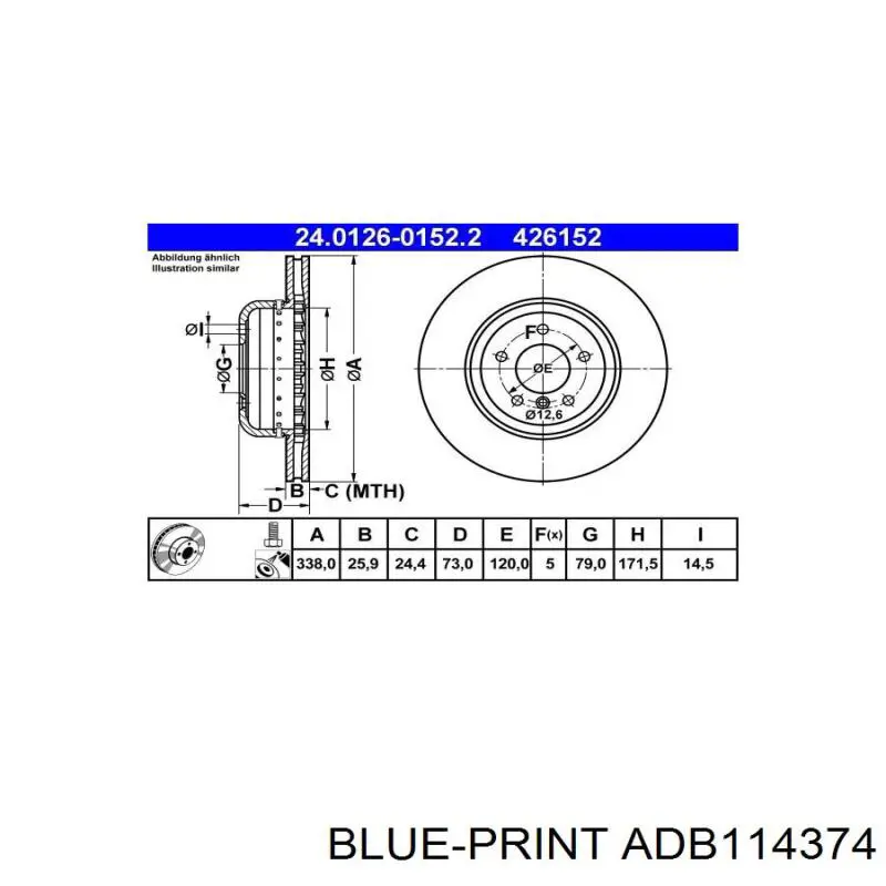 Disco de freno para Mercedes E A124