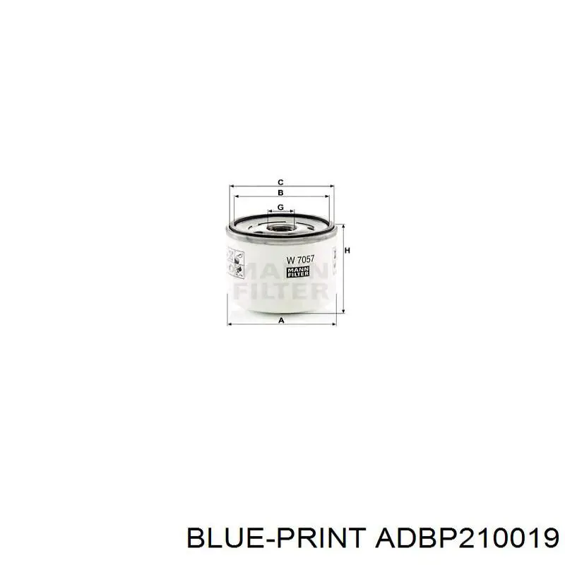 Filtro de aceite Blue Print ADBP210019 precio, desde 7,35 EUR