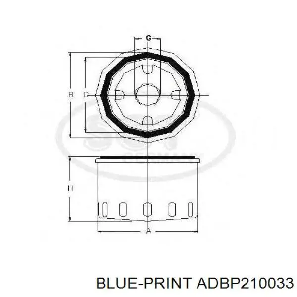 Filtro de aceite Blue Print ADBP210033 precio, desde 5,63 EUR