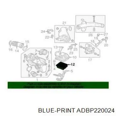 ADBP220024 Blue Print filtro de aire