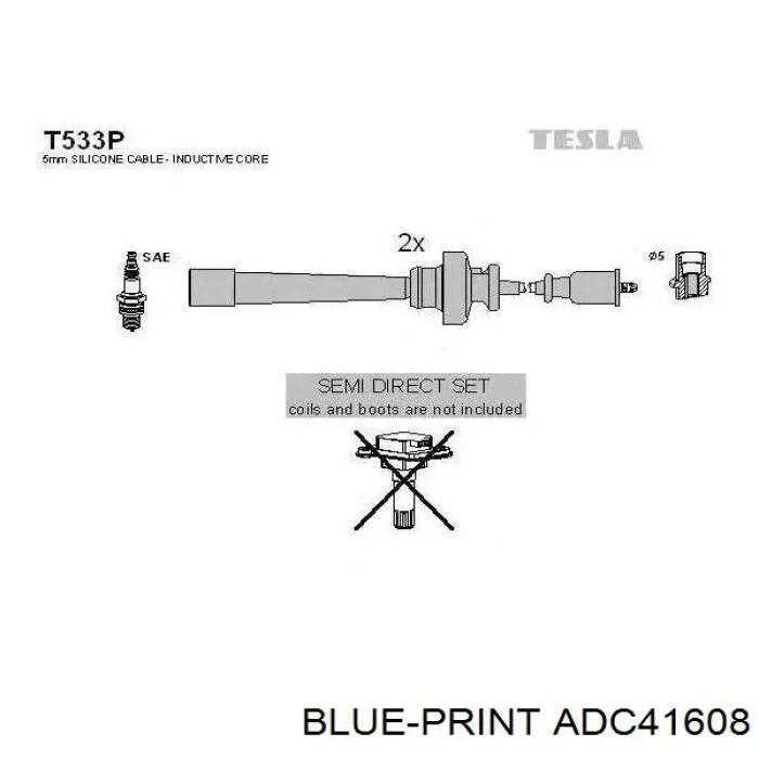 ADC41608 Blue Print juego de cables de encendido