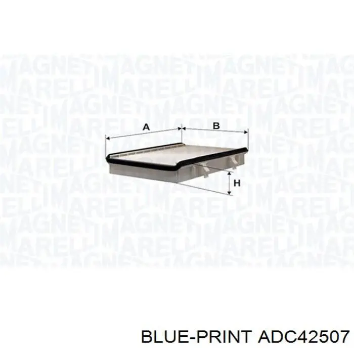 Filtro de habitáculo ADC42507 Blue Print