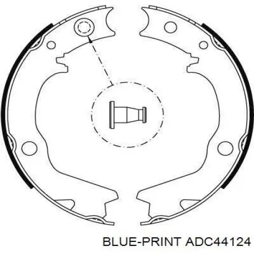 ADC44124 Blue Print zapatas de frenos de tambor traseras
