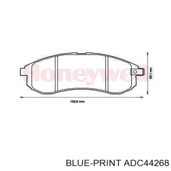 ADC44268 Blue Print pastillas de freno delanteras