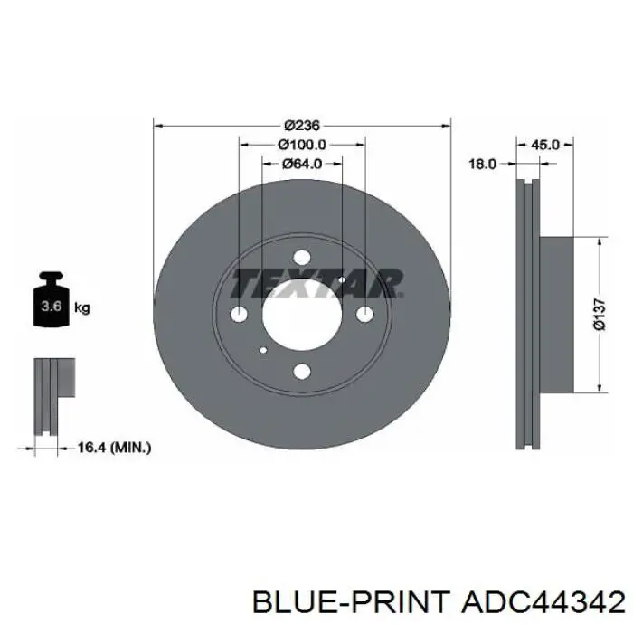 Comprar MB699283 Mitsubishi Freno de disco delantero