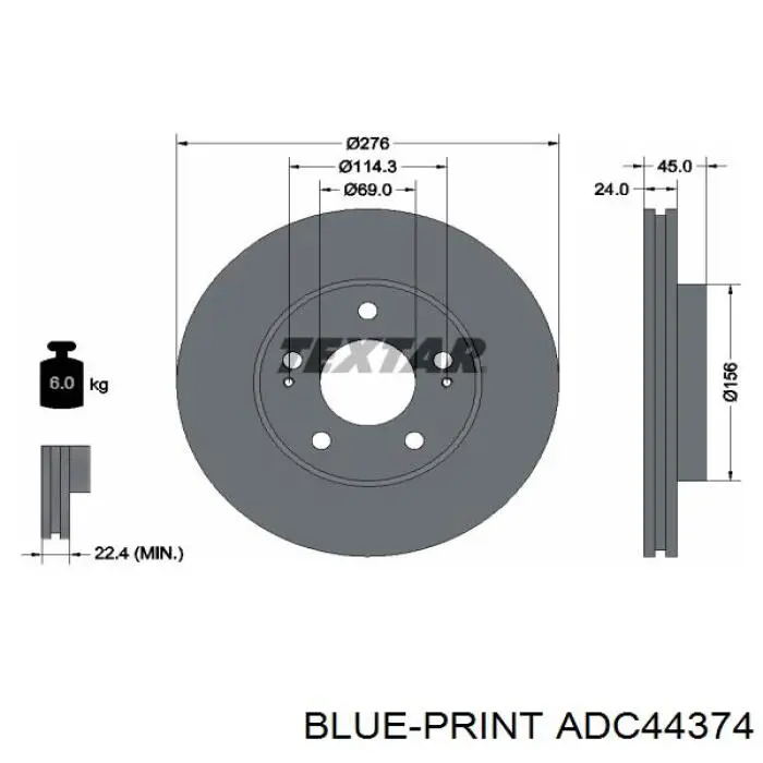 Comprar MB668535 Mitsubishi Freno de disco delantero