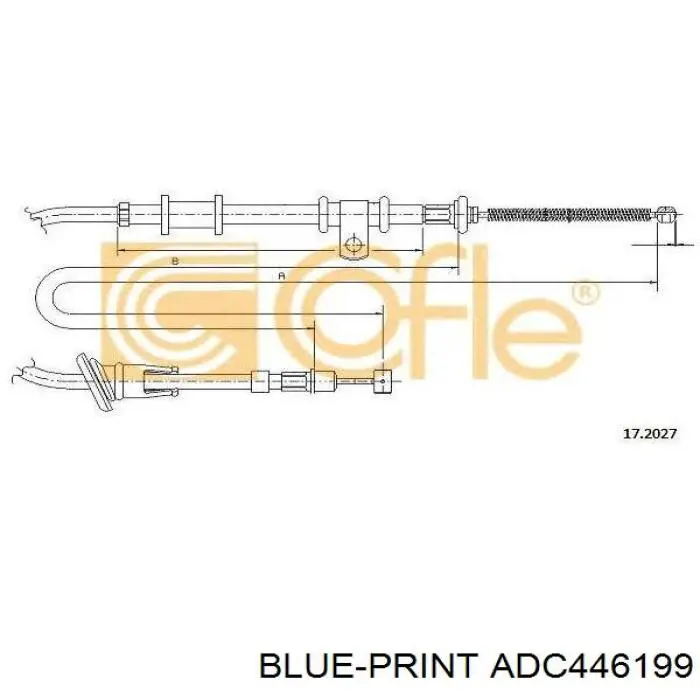 BC-565R Japan Parts cable de freno de mano trasero derecho