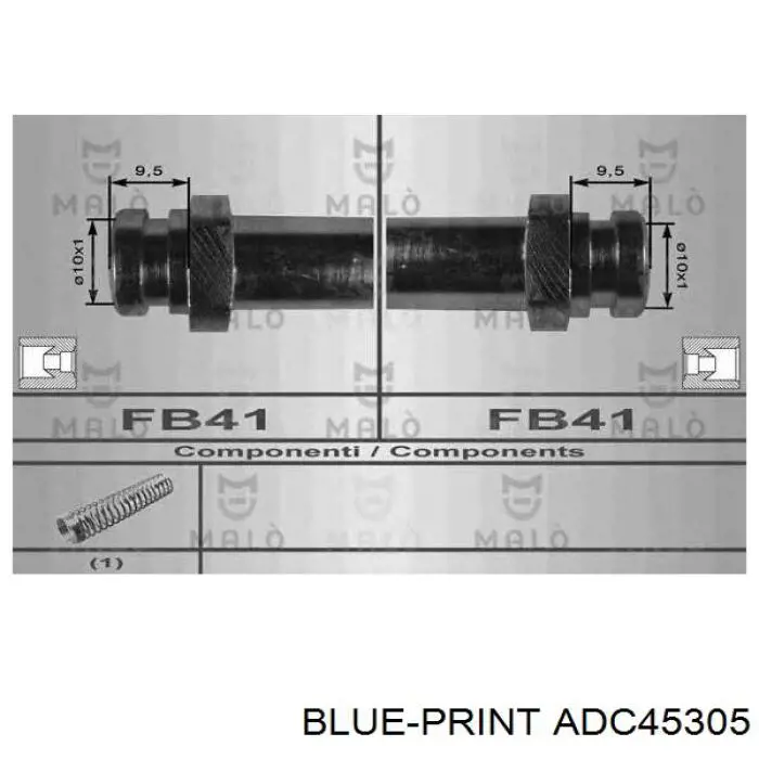 Tubo flexible de frenos delantero Japko 69501