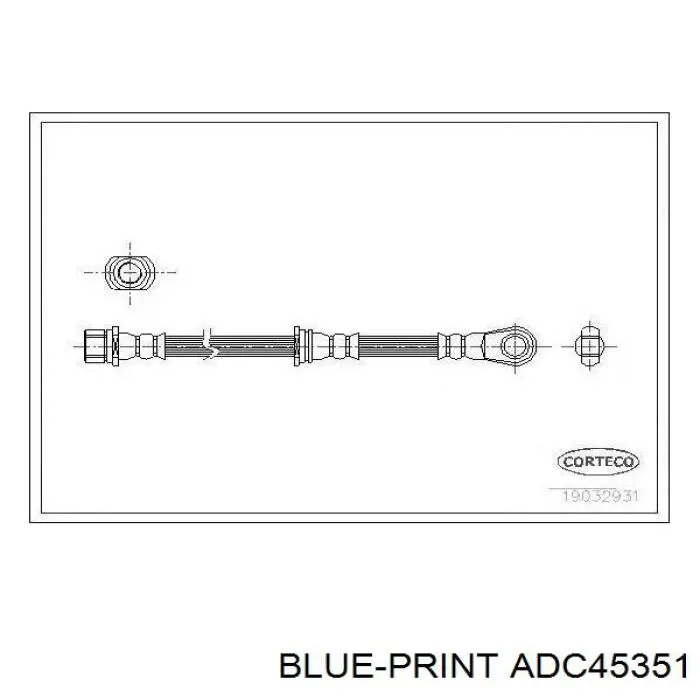 ADC45351 Blue Print tubo flexible de frenos trasero