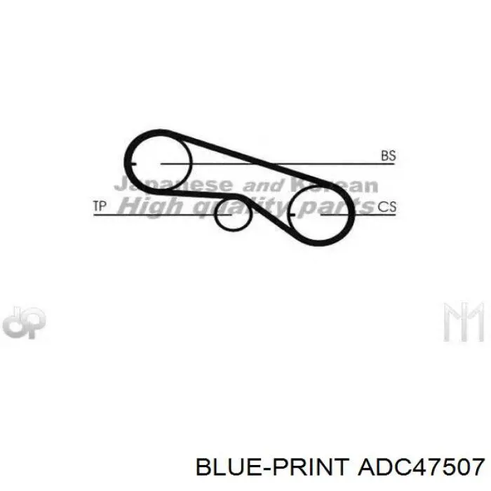 ADC47507 Blue Print correa dentada, eje de balanceo