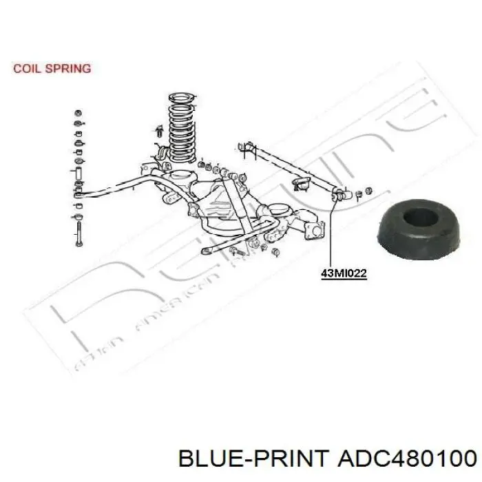 Comprar ADC480100 Blue Print Buje del brazo longitudinal inferior trasero