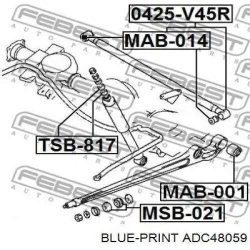 Buje delantero del brazo longitudinal trasero Mitsubishi MMB809388 precio, desde 5,10 EUR