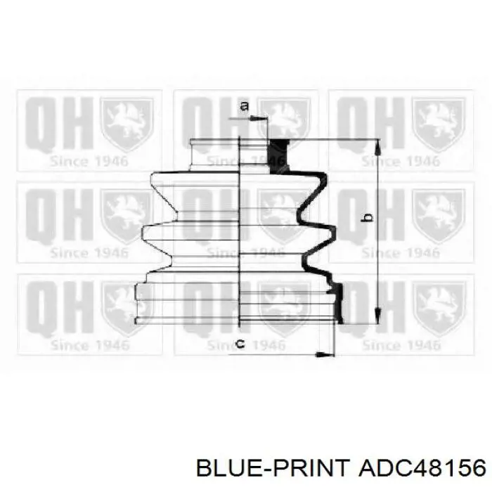 ADC48156 Blue Print fuelle, árbol de transmisión delantero interior