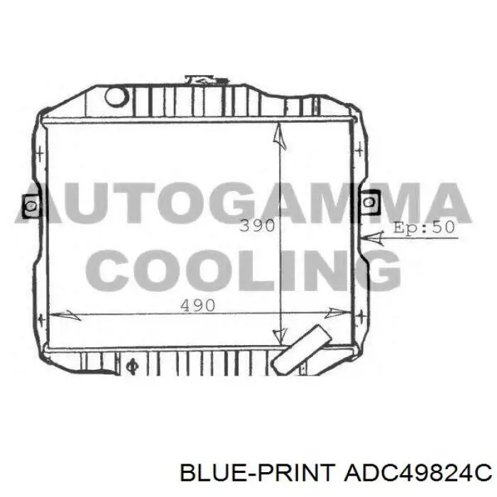 ADC49824C Blue Print radiador