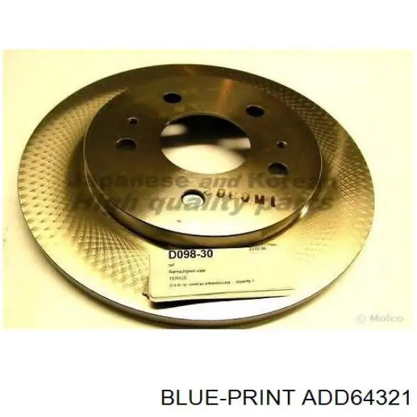 Disco de freno delantero Blue Print ADD64321