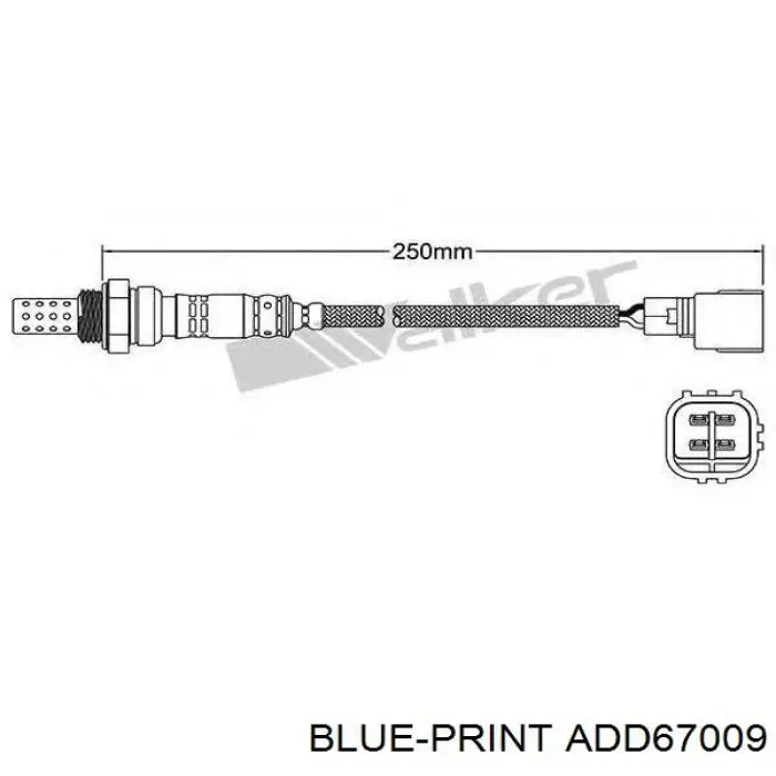 ADD67009 Blue Print sonda lambda sensor de oxigeno post catalizador