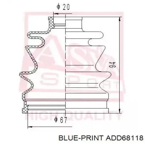 Fuelle, árbol de transmisión delantero exterior Subaru Forester 1 S10, SF