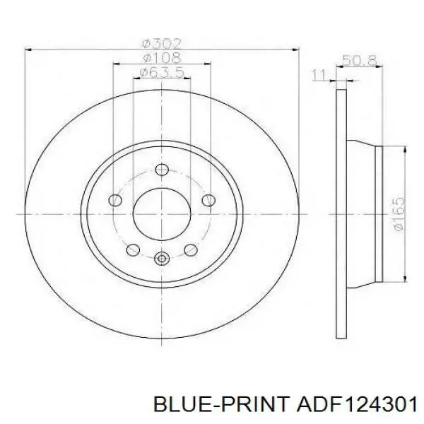Disco de freno trasero CD7616S Bremsi