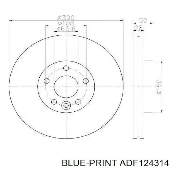 Disco de freno BDS1268HC Jurid/Bendix