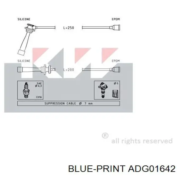 Comprar ADG01642 Blue Print Cable de bujía