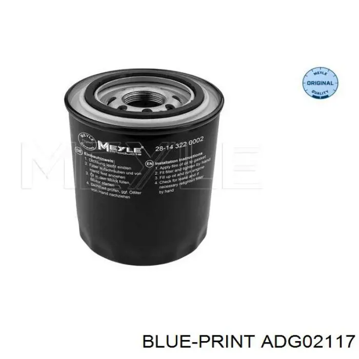 Filtro de aceite ADG02117 Blue Print