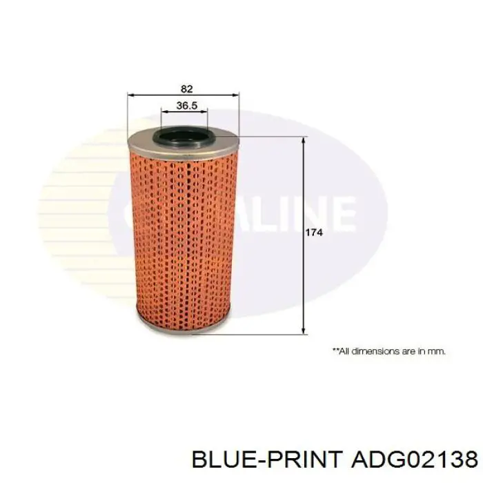 ADG02138 Blue Print filtro de aceite