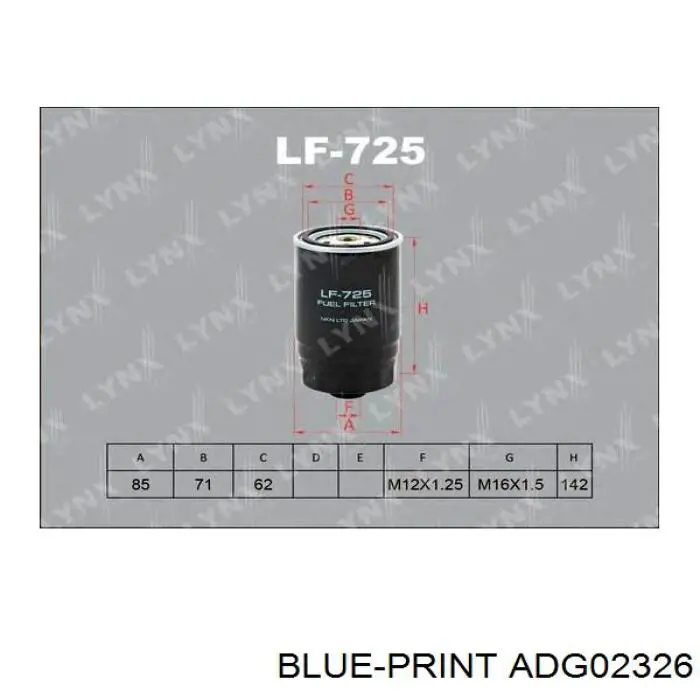 Comprar ADG02326 Blue Print Filtro diesel