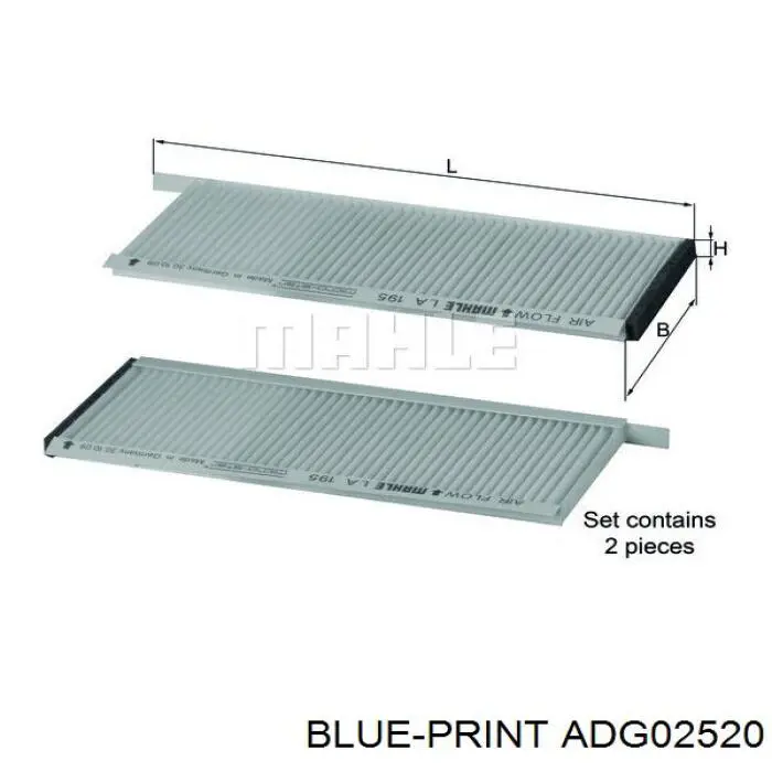 ADG02520 Blue Print filtro habitáculo