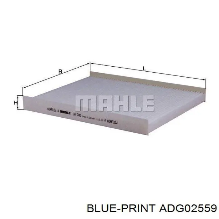 ADG02559 Blue Print filtro habitáculo