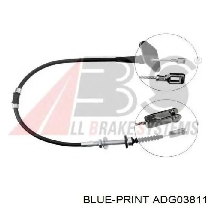 ADG03811 Blue Print cable de embrague