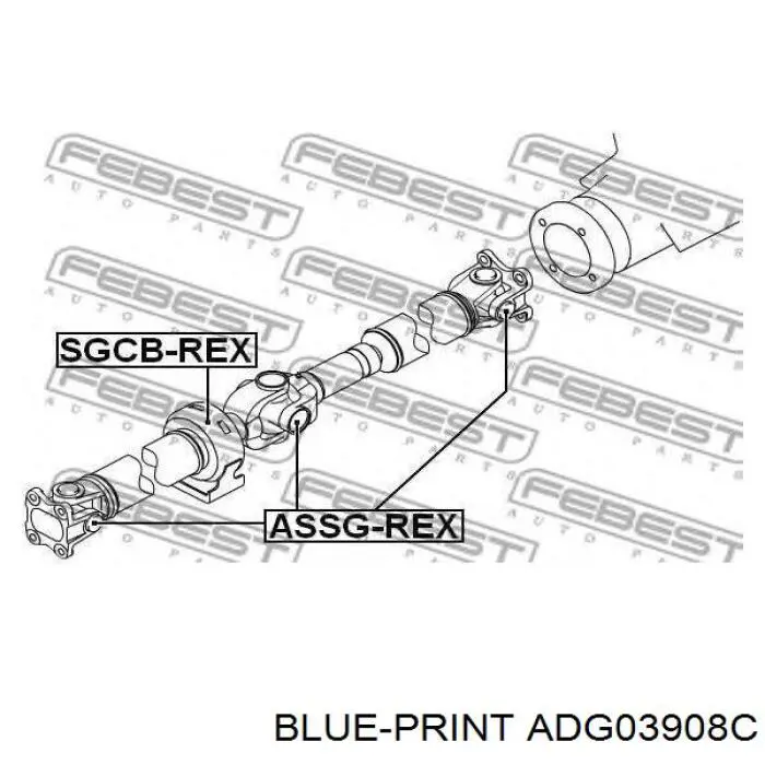 ADG03908C Blue Print cruceta de árbol de cardán trasero