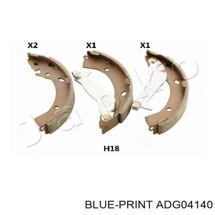 ADG04140 Blue Print zapatas de frenos de tambor traseras