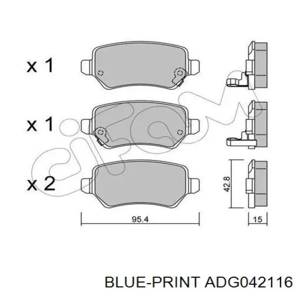 Pastillas traseras de freno Blue Print ADG042116 precio, desde 17,77 EUR