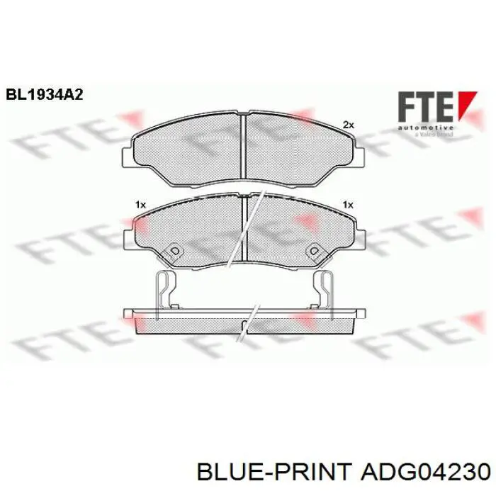 B111255 Denckermann pastillas de freno delanteras