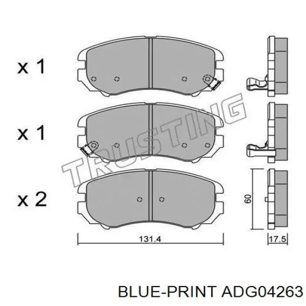 Pastillas freno delanteras Blue Print ADG04263 precio, desde 26,81 EUR