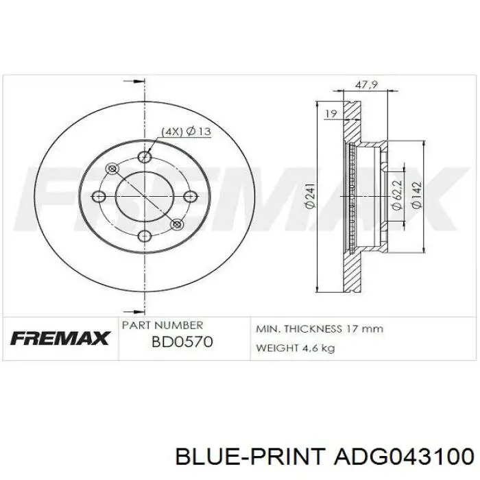 Comprar 5171209000 Hyundai/Kia Freno de disco delantero