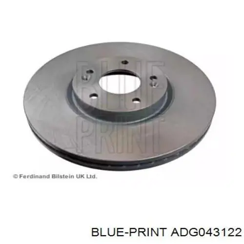 Disco de freno delantero ADG043122 Blue Print