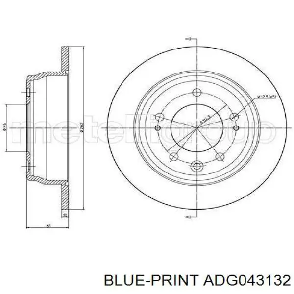 Frenos traseros Blue Print ADG043132
