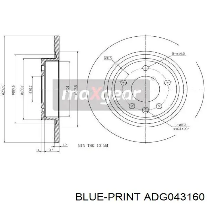 Disco de freno trasero General Motors 23118061 precio, desde 34,26 EUR
