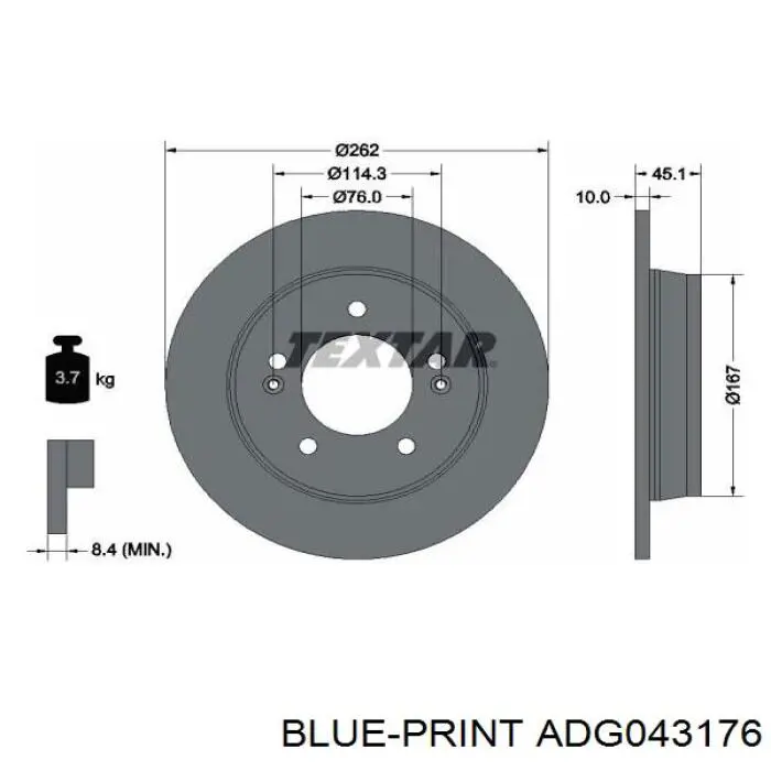 Comprar BDS1341 Jurid/Bendix Disco de freno trasero