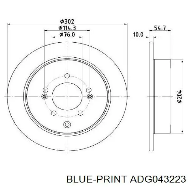 BD0579 Fremax Freno de disco trasero