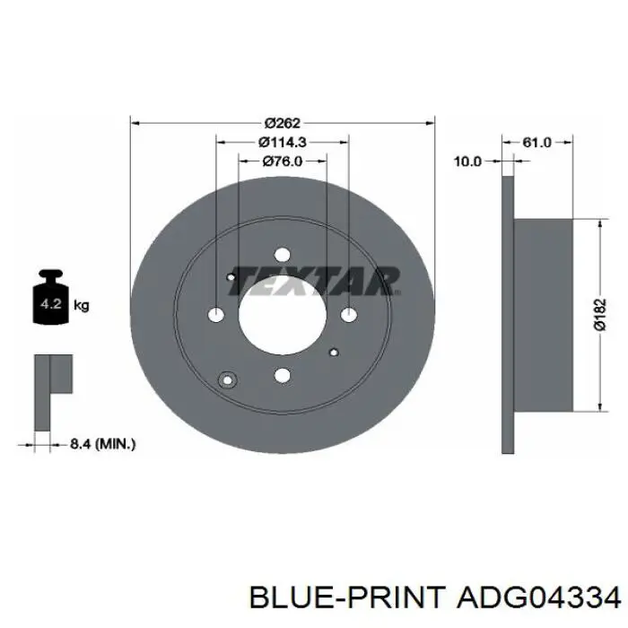 R1028 VALEO Freno de disco trasero
